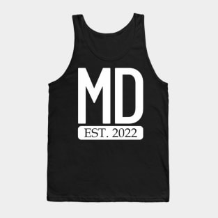 Md Est 2022 New Doctor Graduate Md Medical Doctor Tank Top
